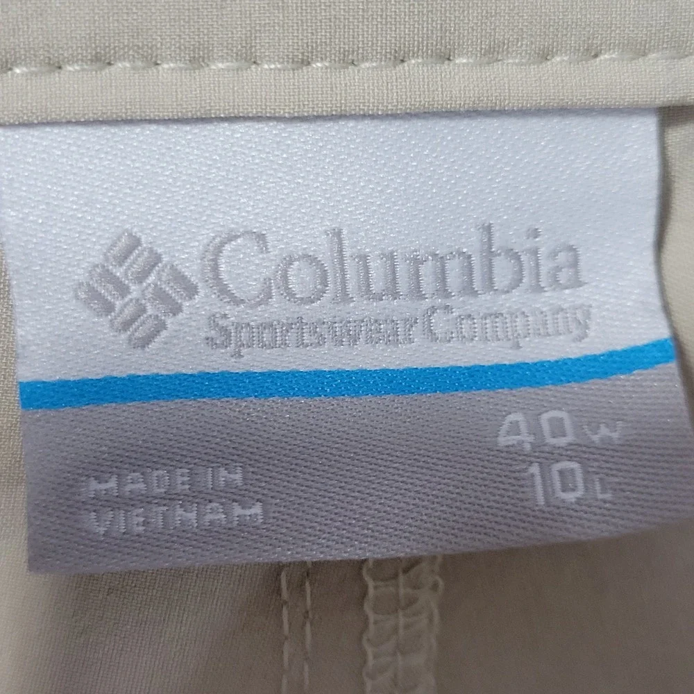 Columbia PFG Shorts Men Size 40 Tan Performance Fishing Gear Stretch Lightweight